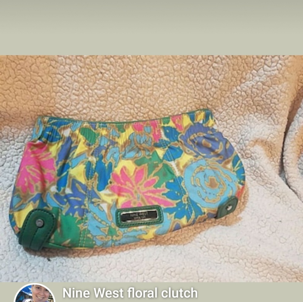 Nine West floral clutch